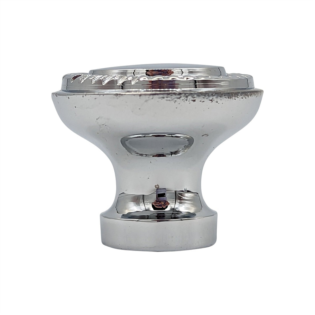 COPPER MOUNTAIN HARDWARE Solid Brass Round Cabinet & Furniture Knob with Beaded Pattern Border