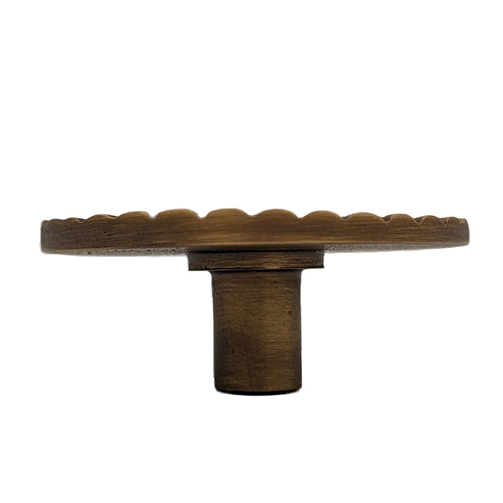 COPPER MOUNTAIN HARDWARE Solid Brass Art Deco Style Round Cabinet & Furniture Knob