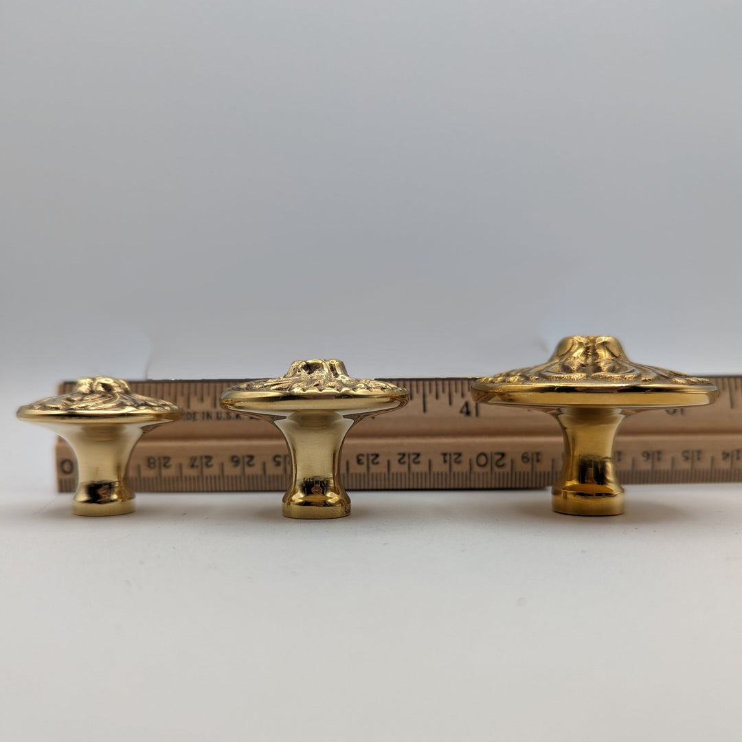 COPPER MOUNTAIN HARDWARE Unlacquered Brass Rococo Victorian Cabinet & Furniture Knob