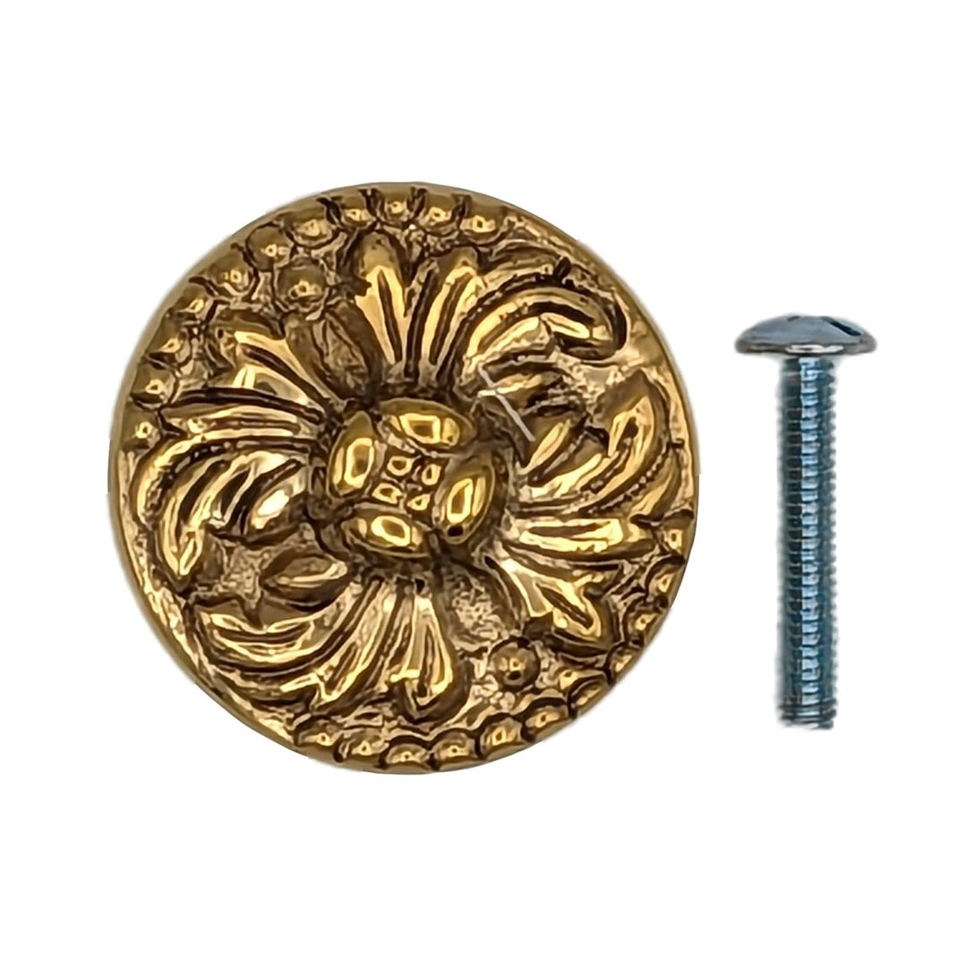 1 1/2 Inch Solid Brass Designer Rococo Cabinet Knob (Several Finishes Available) COPPER MOUNTAIN HARDWARE