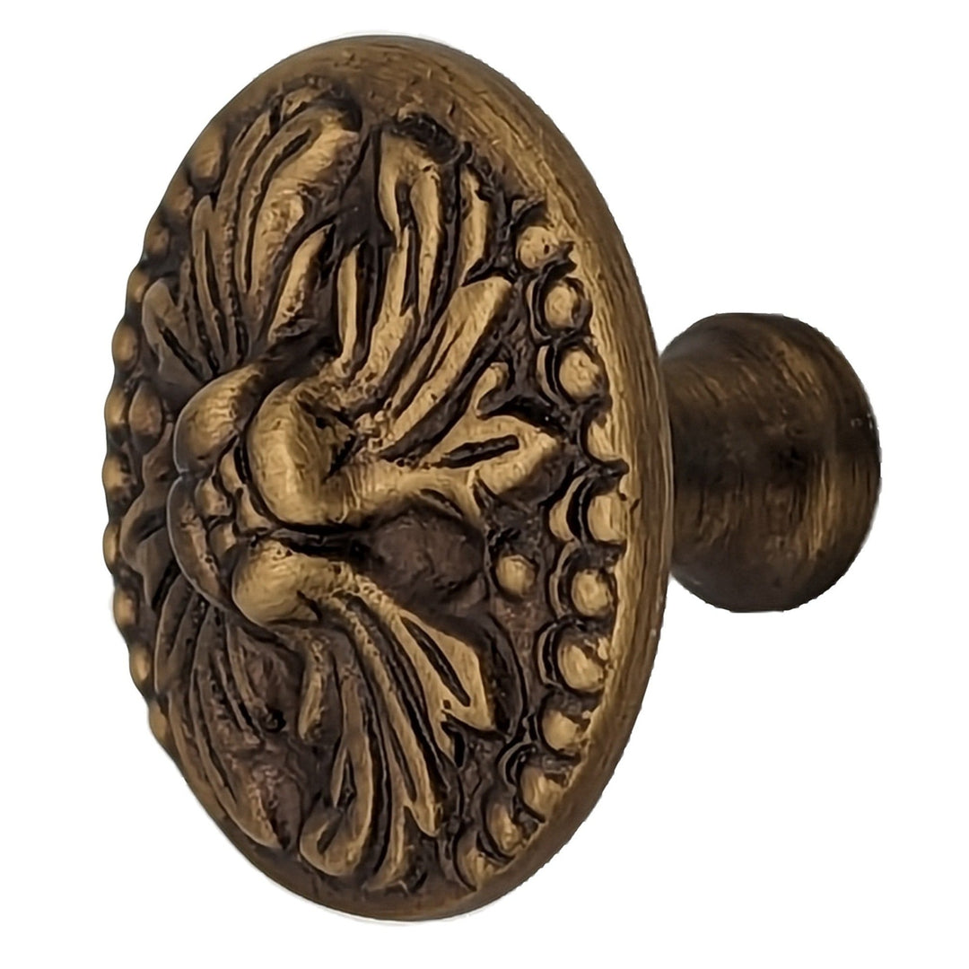 1 1/2 Inch Solid Brass Designer Rococo Cabinet Knob (Several Finishes Available) COPPER MOUNTAIN HARDWARE