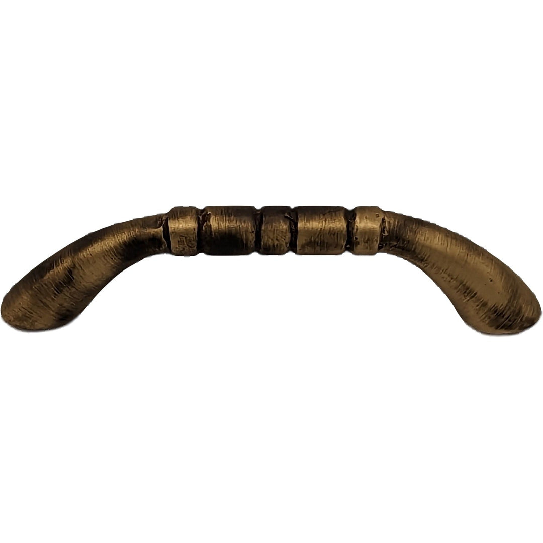 3 1/2 Inch Overall (3 Inch c-c) Solid Brass Traditional Pull COPPER MOUNTAIN HARDWARE