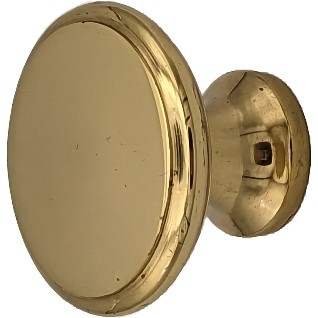1 1/2 Inch Brass Flat Top Cabinet Knob (Several Finishes Available) COPPER MOUNTAIN HARDWARE