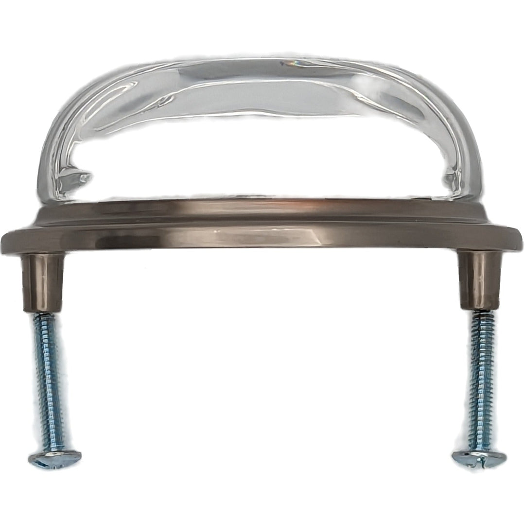 COPPER MOUNTAIN HARDWARE Solid Brass Crystal Clear Glass Cabinet Drawer & Furniture Cup Pull