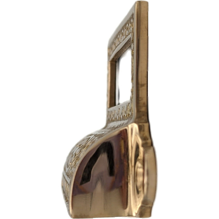 COPPER MOUNTAIN HARDWARE 4 1/8 Inch Overall Solid Brass Victorian Label Style Bin Pull