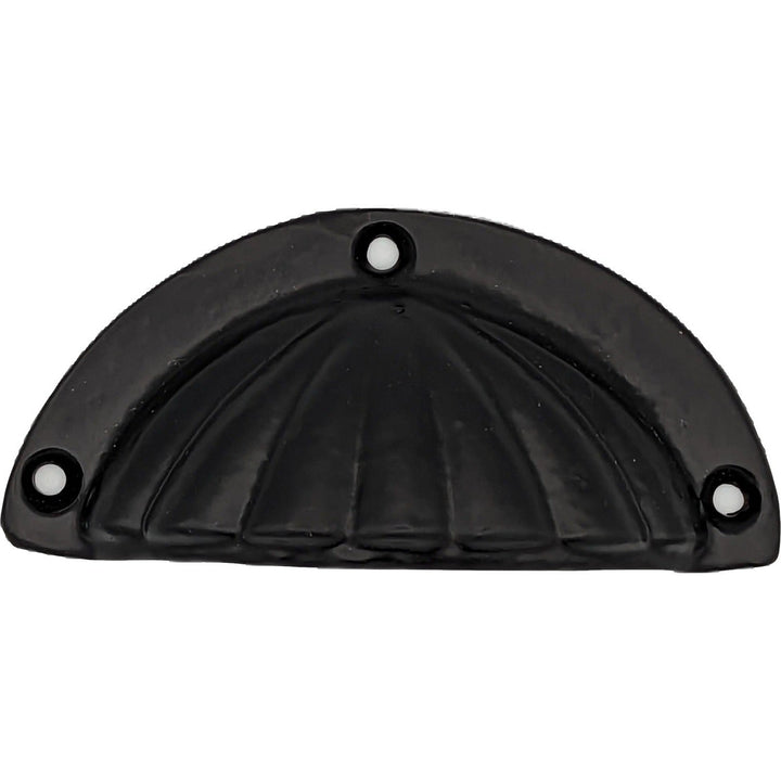 COPPER MOUNTAIN HARDWARE 3 7/8 Inch Overall Solid Iron Scalloped Style Cup Pull