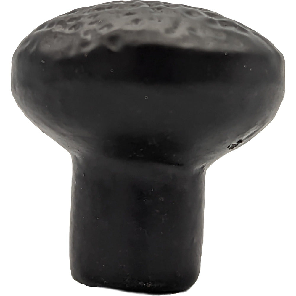 COPPER MOUNTAIN HARDWARE Black Iron Round Hammered Cabinet & Furniture Knob