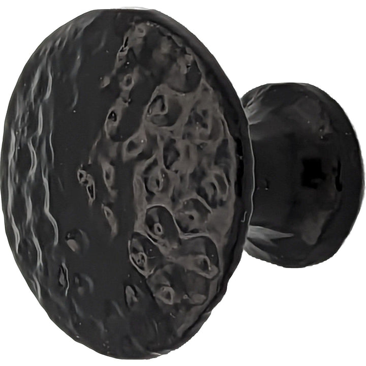 1 3/8 Inch Solid Iron Hammered Flat Cabinet & Furniture Knob COPPER MOUNTAIN HARDWARE