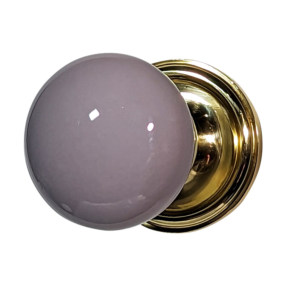 Traditional Rosette Door Set with Gray Porcelain Door Knobs (Several Finishes Available) COPPER MOUNTAIN HARDWARE