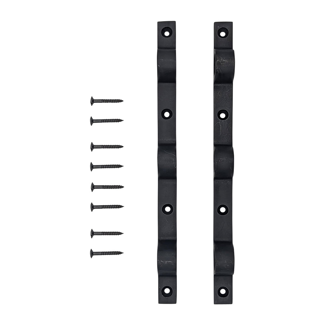 Pair Solid Brass Security Triple Push Bar Bracket Ends COPPER MOUNTAIN HARDWARE