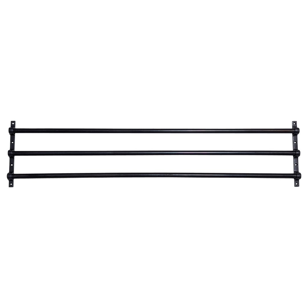 36 Inch Solid Brass Triple Push Bar (Oil Rubbed Bronze Finish) COPPER MOUNTAIN HARDWARE