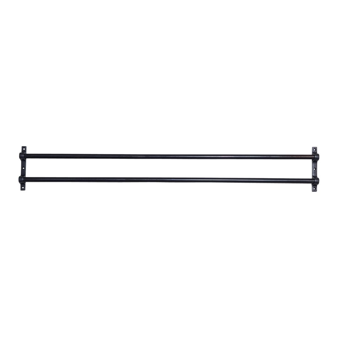 36 Inch Solid Brass Double Push Bar (Oil Rubbed Bronze Finish) COPPER MOUNTAIN HARDWARE