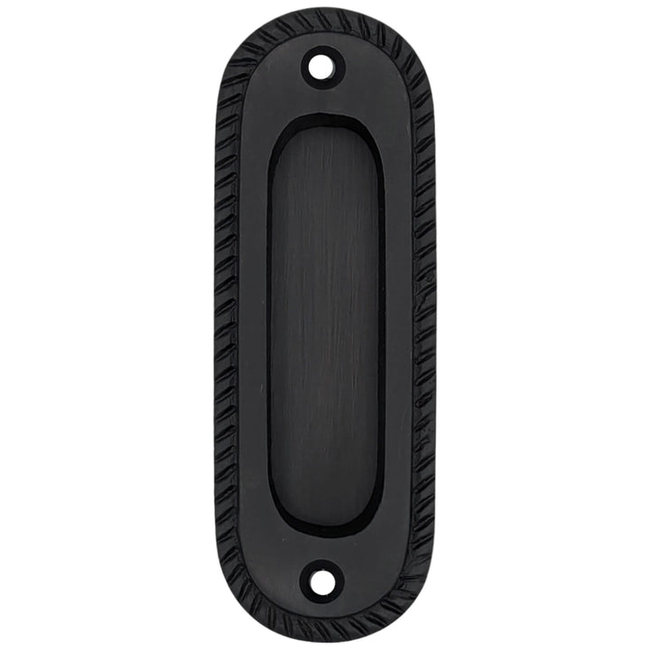 Georgian Rope Oval Pocket Door Pull (Several Finishes Available) COPPER MOUNTAIN HARDWARE