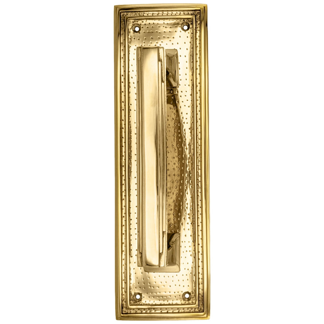 10 inch Solid Brass Classic Style Pull Plate (Several Finishes Available) COPPER MOUNTAIN HARDWARE