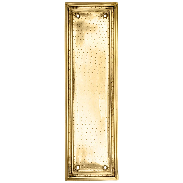 10 Inch Solid Brass Classic Style Push Plate (Several Finishes Available) COPPER MOUNTAIN HARDWARE
