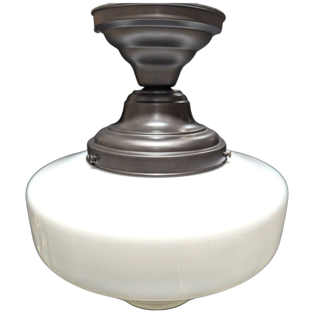 15 1/2 Inch Manhattan Skyscraper Nouveau Style Semi-Flush Mount Light (Black Bronze Finish) COPPER MOUNTAIN HARDWARE