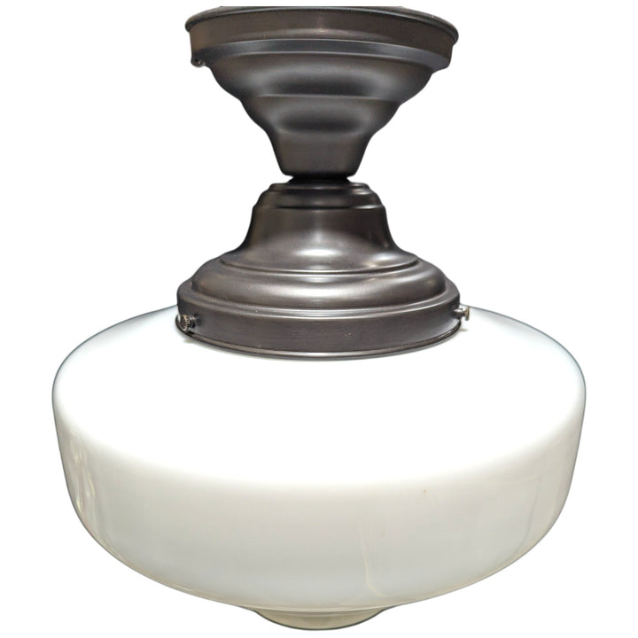 15 1/2 Inch Manhattan Skyscraper Nouveau Style Semi-Flush Mount Light (Black Bronze Finish) COPPER MOUNTAIN HARDWARE