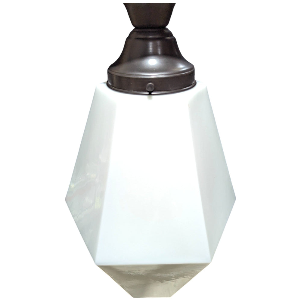 20 Inch Manhattan Skyscraper Prism Style Semi-Flush Mount Light (Black Bronze Finish) COPPER MOUNTAIN HARDWARE