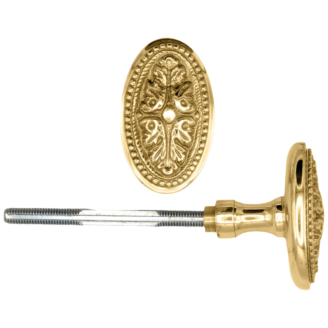 Avalon Oval Solid Brass Spare Door Knob Set (Several Finishes Available) COPPER MOUNTAIN HARDWARE