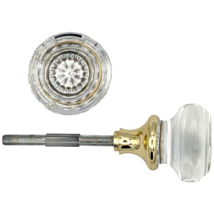 Round Crystal Spare Door Knob Set (Polished Brass) COPPER MOUNTAIN HARDWARE