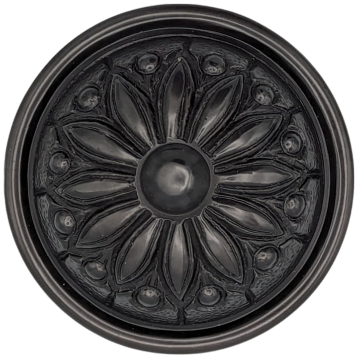 Floral Imprint Solid Brass Spare Door Knob Set (Several Finishes Available) COPPER MOUNTAIN HARDWARE