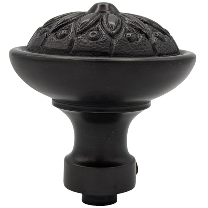 Floral Imprint Solid Brass Spare Door Knob Set (Several Finishes Available) COPPER MOUNTAIN HARDWARE