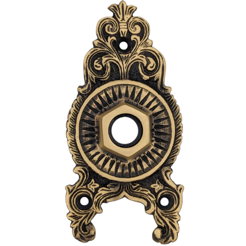 COPPER MOUNTAIN HARDWARE Solid Brass Set of Ornate Rosettes