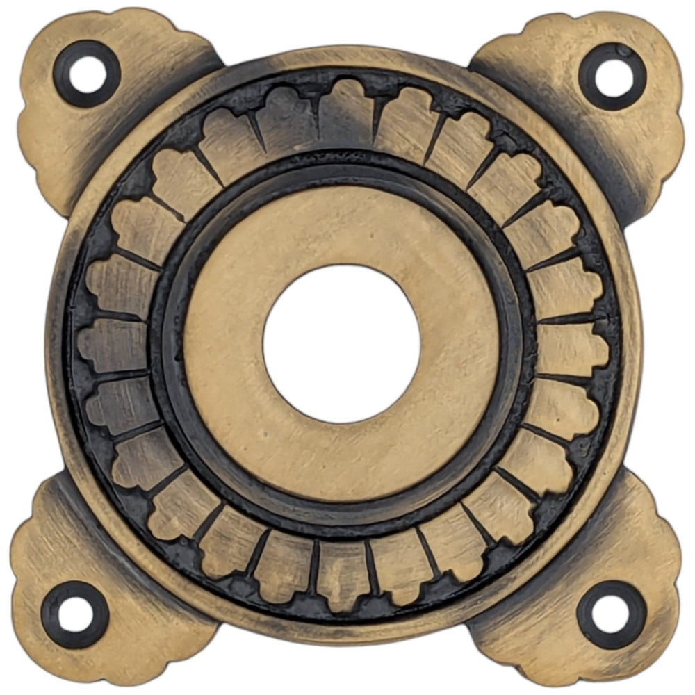 Art Deco Solid Brass Doorknob Rosette (Several Finishes Available) COPPER MOUNTAIN HARDWARE