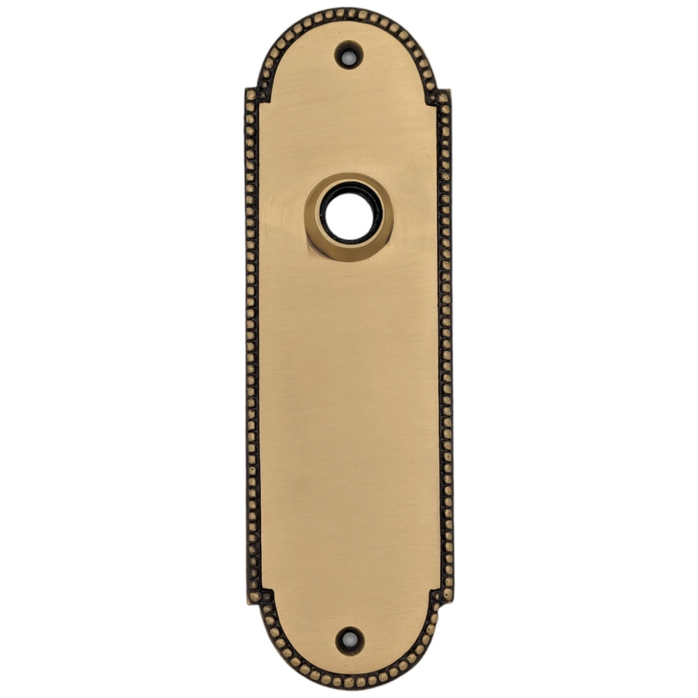 Beaded Arched Solid Brass Backplate (Several Finish Options) COPPER MOUNTAIN HARDWARE