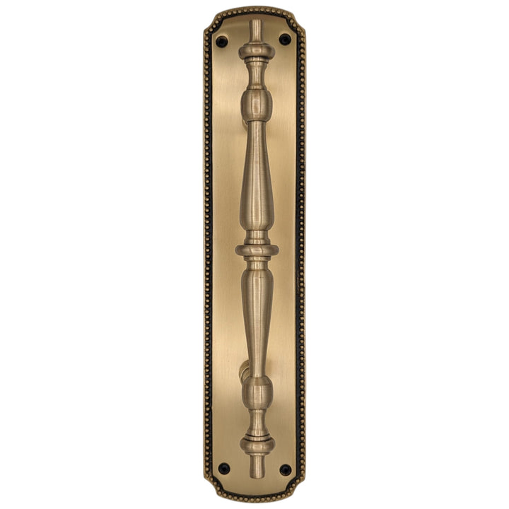 11 1/2 Inch Solid Brass Beaded Door Pull (Several Finishes Available)