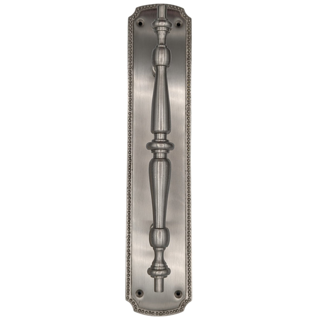 11 1/2 Inch Solid Brass Beaded Door Pull (Several Finishes Available)