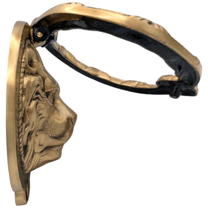 Ribbon & Reed 8 3/4 Inch Brass Lion Door Knocker (Several Finishes Available) COPPER MOUNTAIN HARDWARE