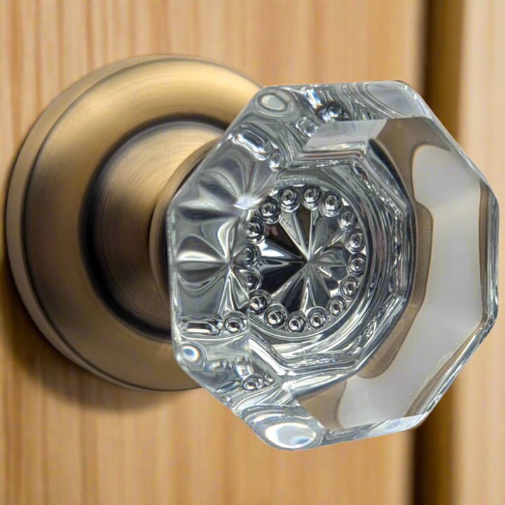  Magnifique™ Classic Door Set with Crystal Octagon Knobs (Several Finishes Available)