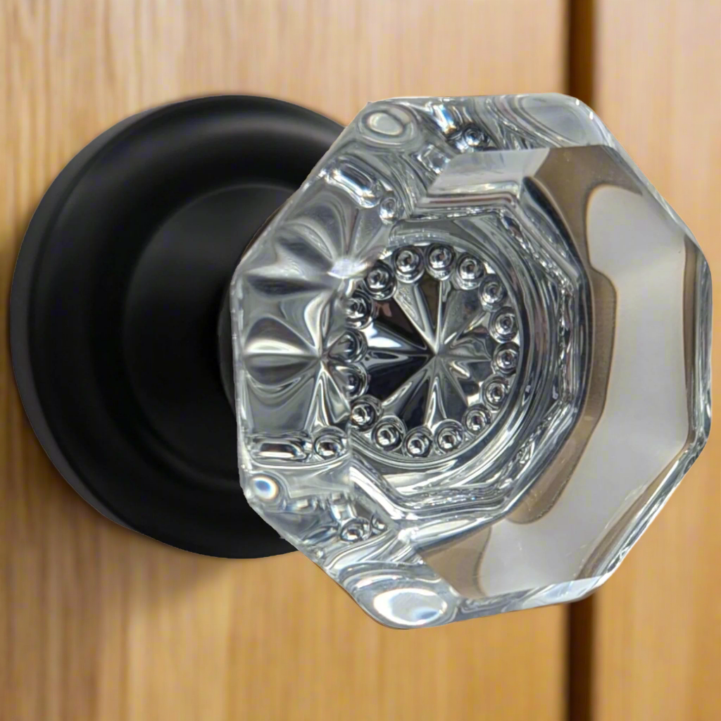  Magnifique™ Classic Door Set with Crystal Octagon Knobs (Several Finishes Available)