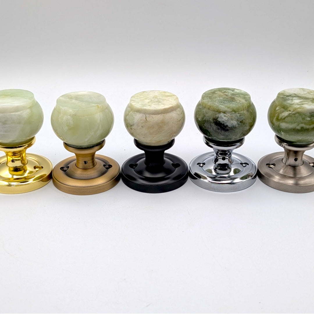  Magnifique™ Classic Door Set with Green Jade Knobs (Several Finishes Available)