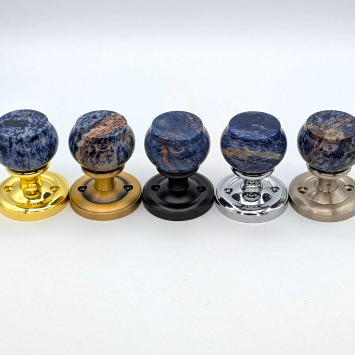 Magnifique® Classic Door Set with Royal Blue Knobs (Several Finishes Available)