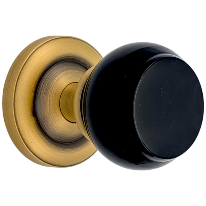 Magnifique® Classic Door Set with Black Obsidian Knobs (Several Finishes Available)