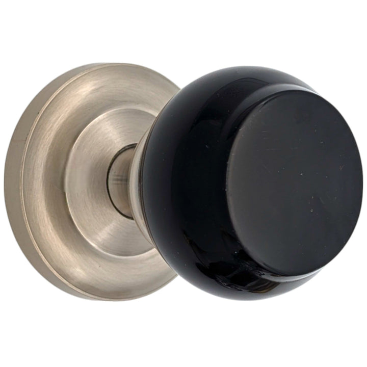 Magnifique® Classic Door Set with Black Obsidian Knobs (Several Finishes Available)