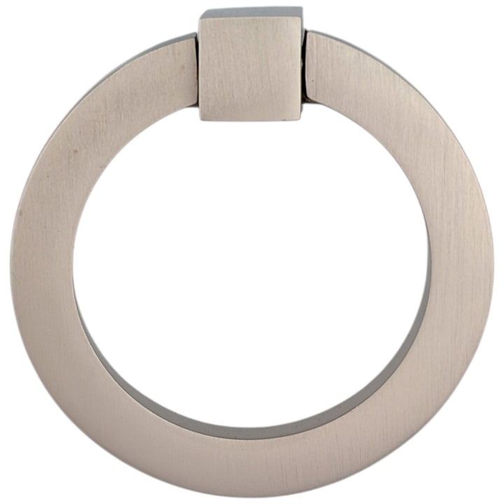 3 Inch Mission Style Solid Brass Drawer Ring Pull (Satin Nickel)