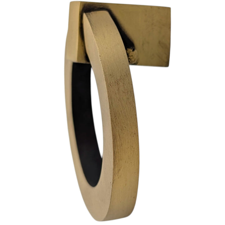 2 Inch Mission Style Solid Brass Drawer Ring Pull Hand Wrought (Antique Brass)
