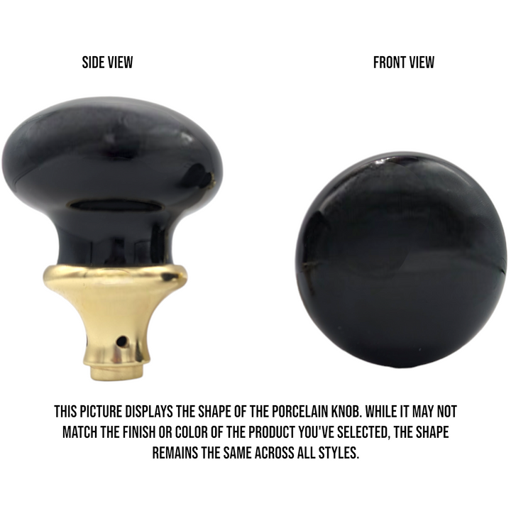  Georgian Roped Rosette Door Set with Black Porcelain Door Knobs (Several Finishes Available)