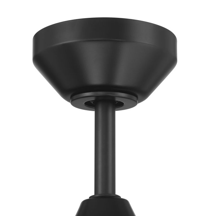 ##Antique Hardware## 52" Quell Fan, Flat Black Finish, Flat Black Blades. LED Light, WIFI and Control Included