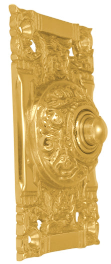 4 1/4 Inch Art Nouveau Solid Brass Doorbell