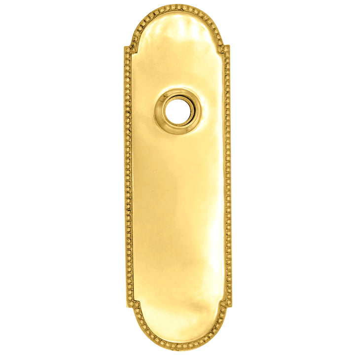 Beaded Arched Solid Brass Backplate (Several Finish Options)