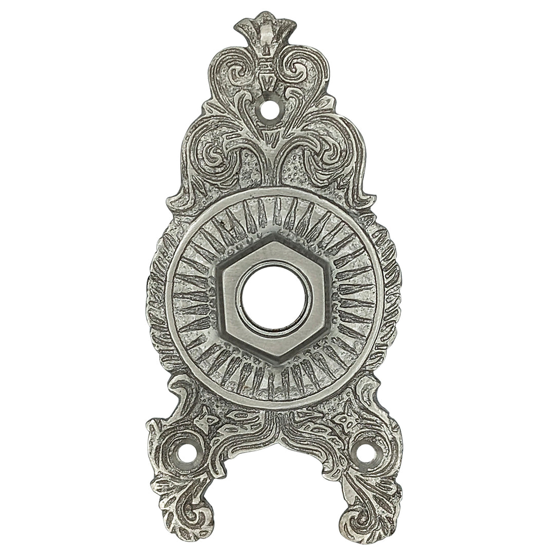 Solid Brass Ornate Rosette (Brushed Nickel Finish) COPPER MOUNTAIN HARDWARE