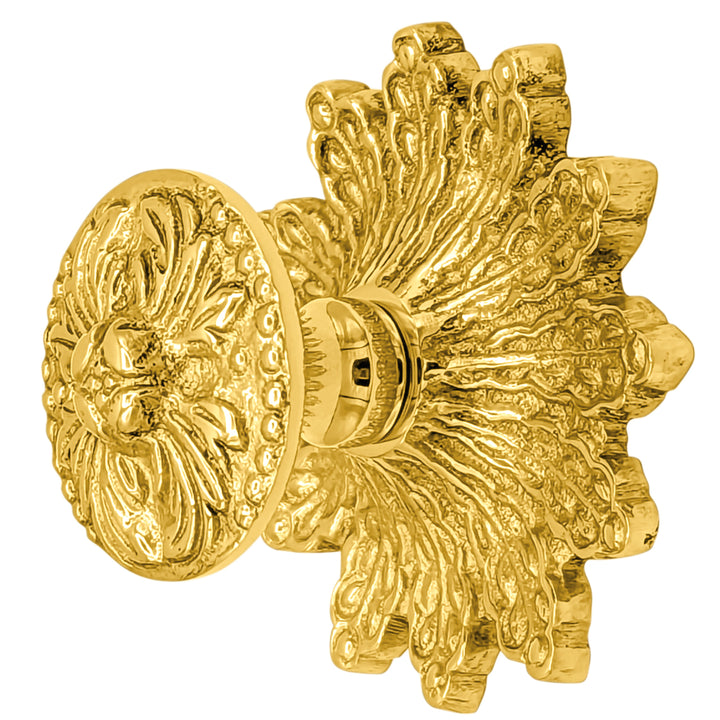 2 5/8 Inch Rococo Cabinet & Furniture Knob with Backplate (Several Finishes Available)