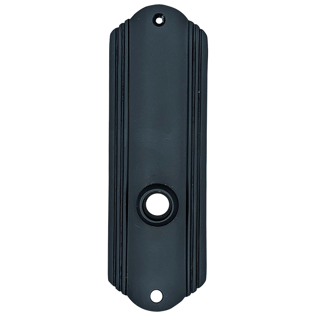 7 Inch Solid Brass Art Deco Door Back Plate (Oil Rubbed Bronze Finish) COPPER MOUNTAIN HARDWARE