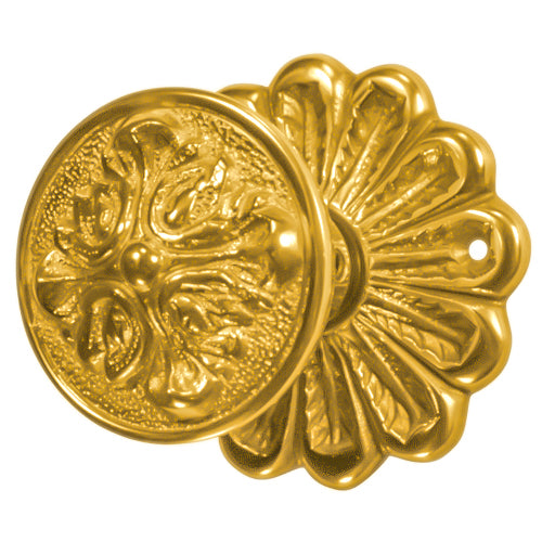 Solid Brass Romanesque Style Door Knob Set