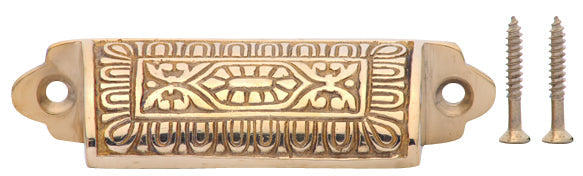 COPPER MOUNTAIN HARDWARE 3 5/8 Inch Overall Traditional Square Eastlake Style Bin Pull