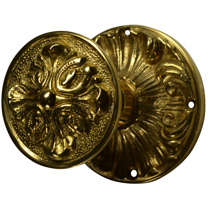 Romanesque Rosette Door Set with Romanesque Door Knobs (Several Finishes Available) COPPER MOUNTAIN HARDWARE